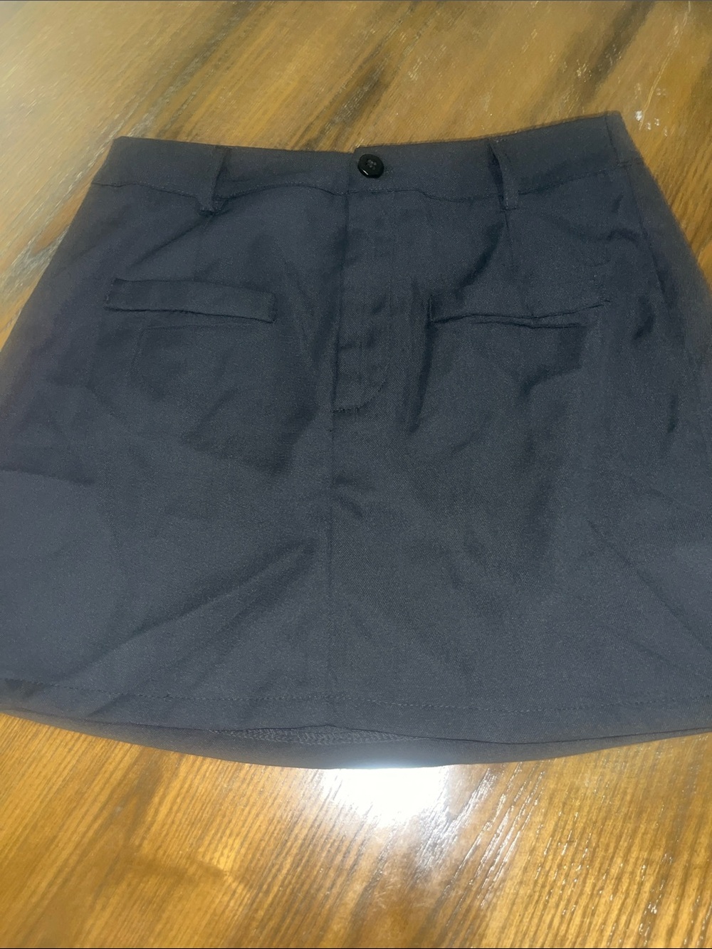 SHEIN Black Mini Skirt with Front Pocket Flap